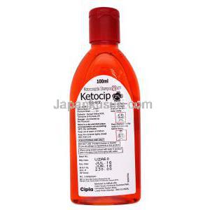 ケトシップ,ケトコナゾールシャンプー,2% 100ml, ボトル裏面情報